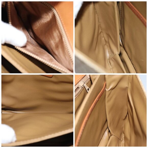 CELINE Macadam Canvas Shoulder Bag Beige Brown Auth 82147 - Picture 15 of 16